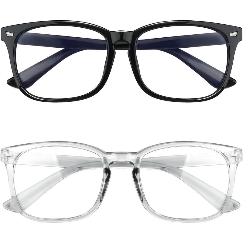 Blue Light Blocking Glasses, 2 Pack Blue Light Glasses Men, Blue Light Glasses Women Eyeglasses Bluelight Eyestrain