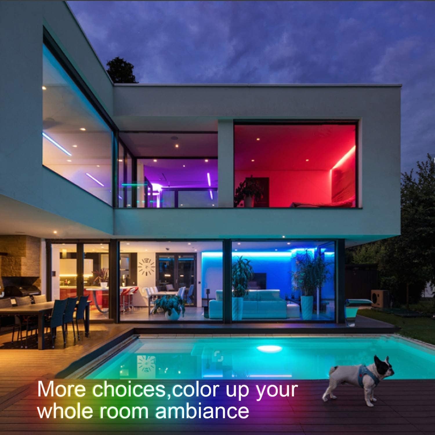 LED Strip Light 65.6Ft, LED Lights for Bedroom, Music Sync Color Changing Light Smart Light Strip RGB Tape Light Strip for TV, Bedroom, Home Decoration, Rope Lights