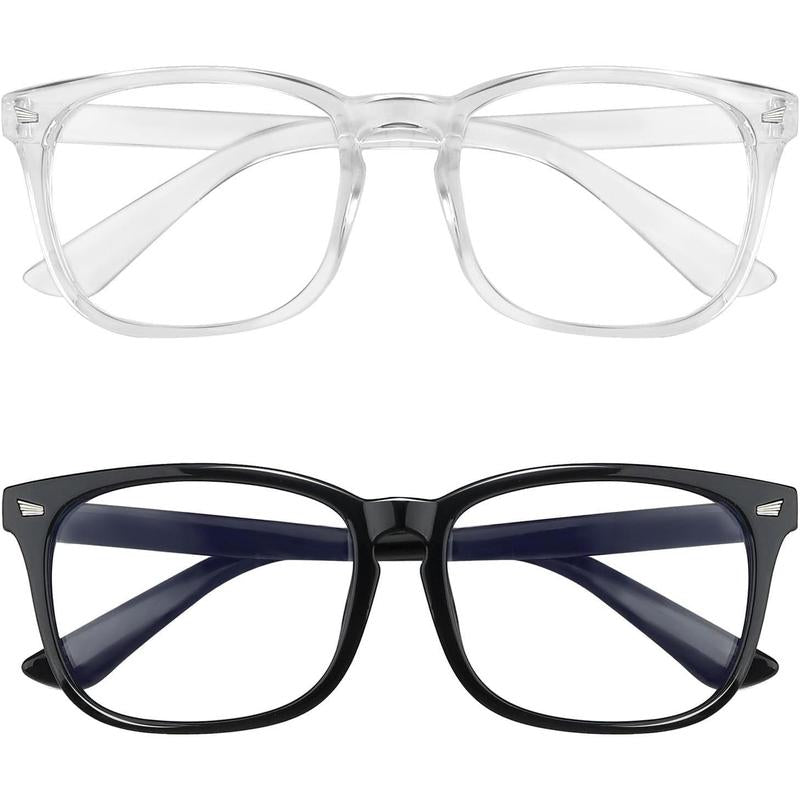 Blue Light Blocking Glasses, 2 Pack Blue Light Glasses Men, Blue Light Glasses Women Eyeglasses Bluelight Eyestrain