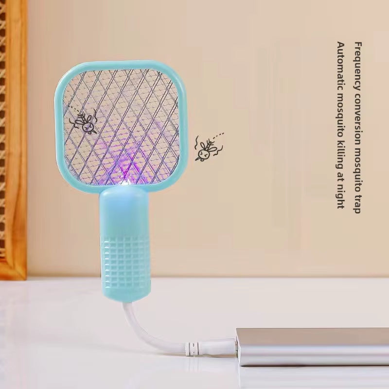 Electric Mosquito Swatter UV Light Bug Zapper Rechargeable Fly Killer Insect Racket Portable Outdoor Pest Control for Camping
