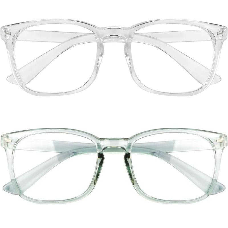 Blue Light Blocking Glasses, 2 Pack Blue Light Glasses Men, Blue Light Glasses Women Eyeglasses Bluelight Eyestrain