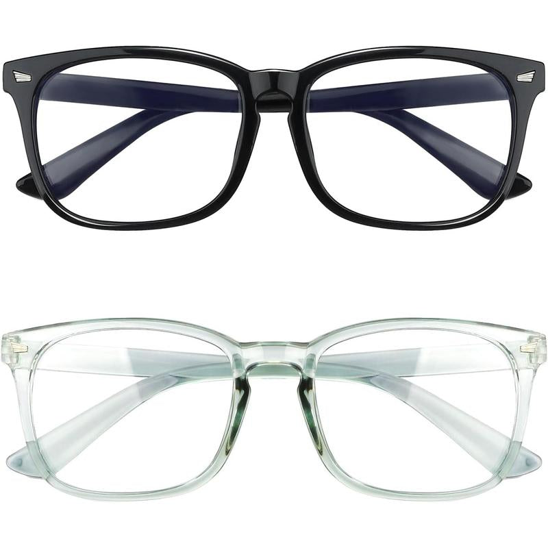 Blue Light Blocking Glasses, 2 Pack Blue Light Glasses Men, Blue Light Glasses Women Eyeglasses Bluelight Eyestrain